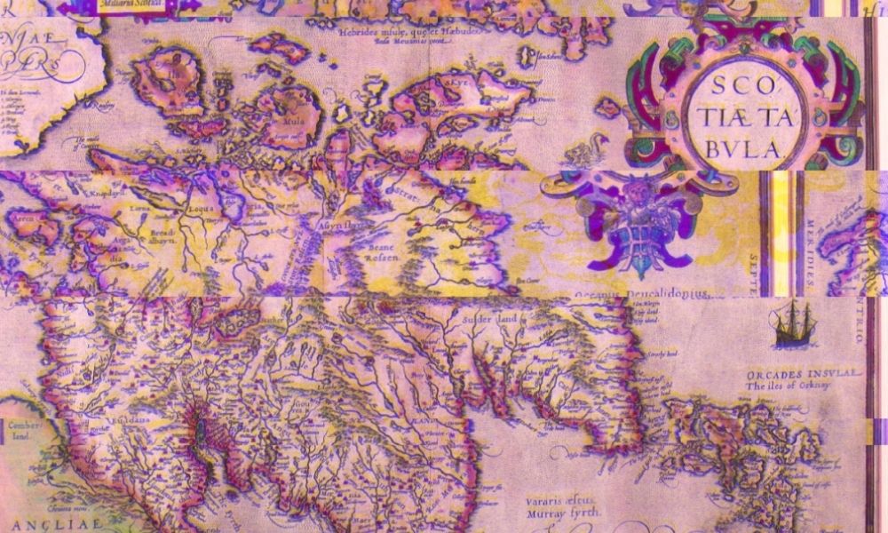 Map of Scotland from 1573