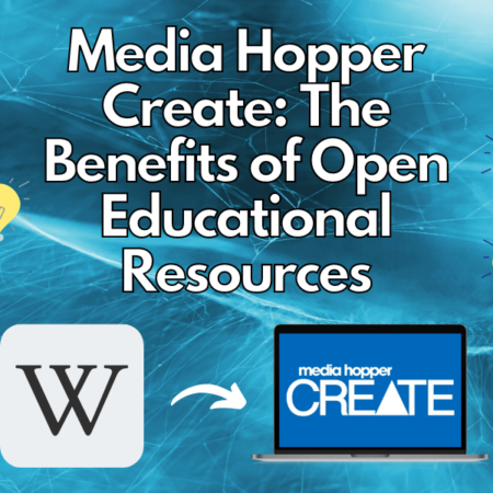 title above computer with media hopper logo and wikipedia icon